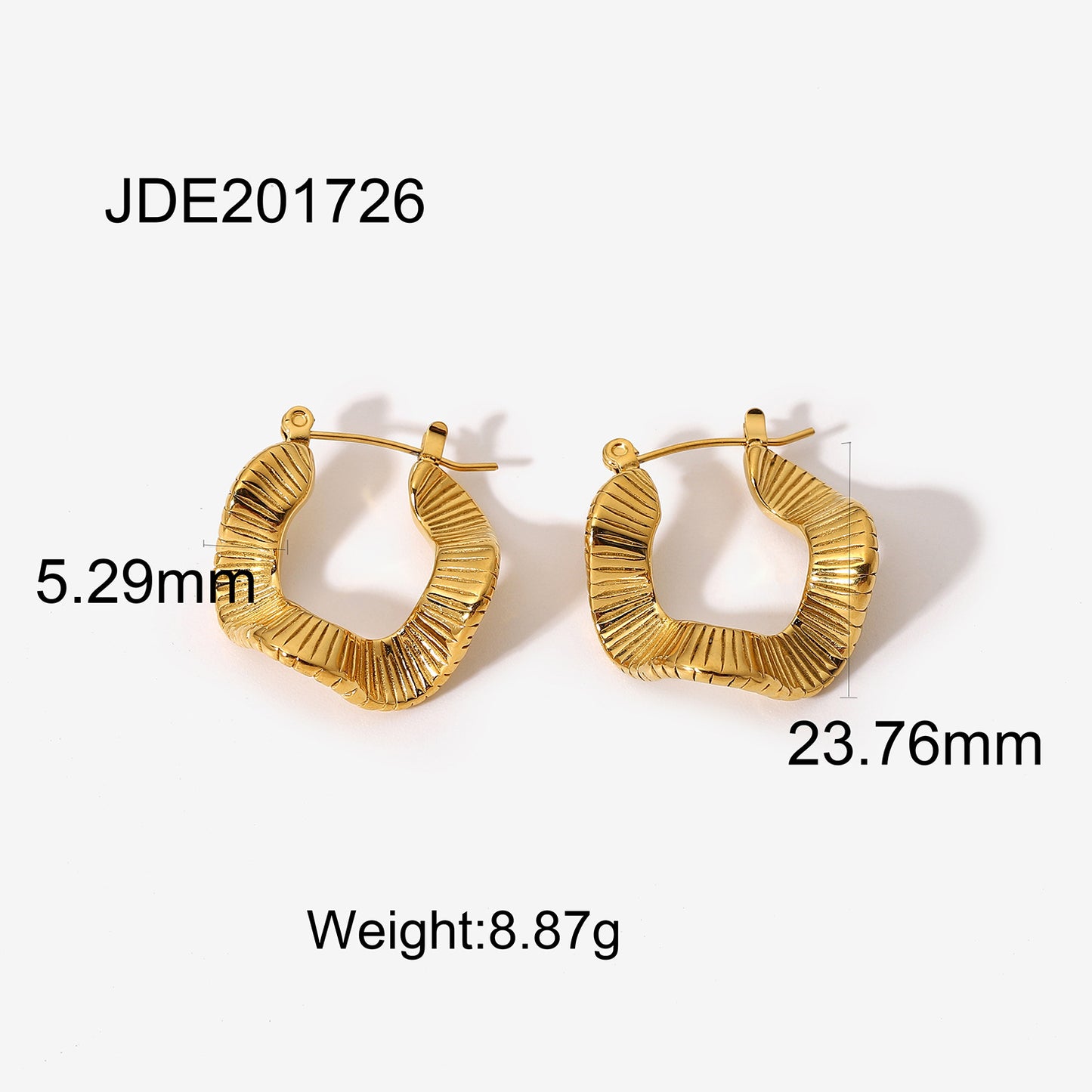 Unique twisted Hoop Earrings