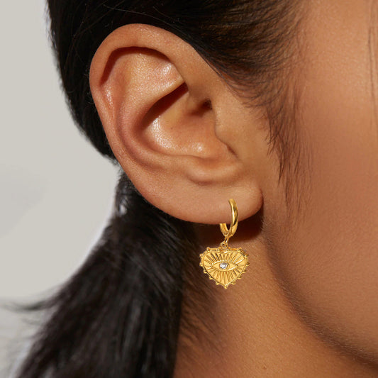 Devil's Eye 18K Gold Earrings
