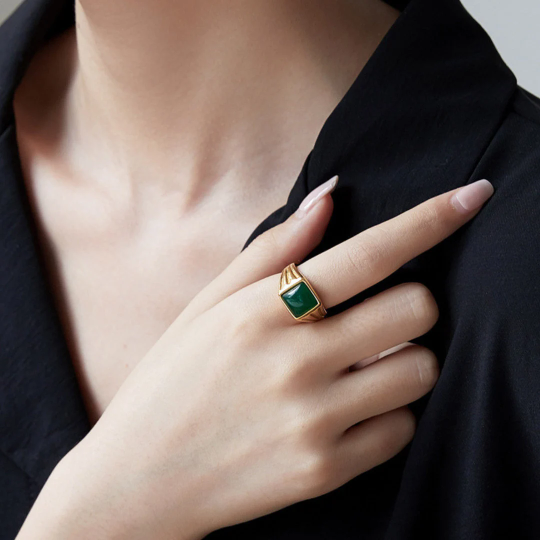 Green Gemstone Ring