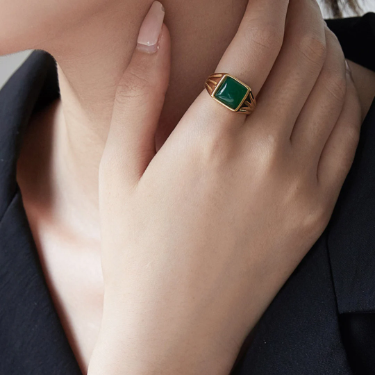 Green Gemstone Ring